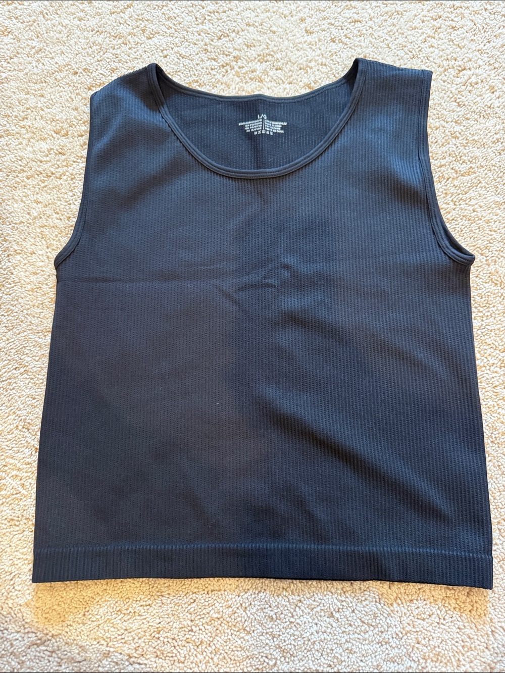 Classic Black Ribbed Tank Top